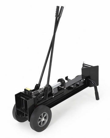Garvee 12 Ton Manual Log Splitter, Hydraulic Wood Splitter with 9.8" Rubber Tires and Dual Speed Pump