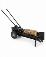 Garvee 12 Ton Manual Log Splitter, Hydraulic Wood Splitter with 9.8" Rubber Tires and Dual Speed Pump