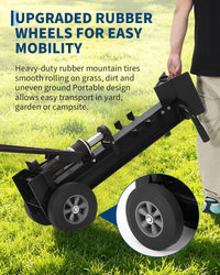 Garvee 12 Ton Manual Log Splitter, Hydraulic Wood Splitter with 9.8" Rubber Tires and Dual Speed Pump