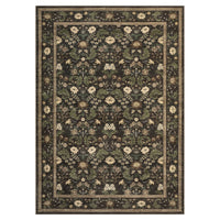Garvee 5' x 7' Chocolate Brown Vintage Floral Area Rug, Washable Non-Slip Low-Pile Rustic Botanical Rug for Living Room, Bedroom & Nursery