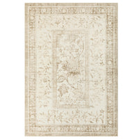 Garvee Washable Rugs for Indoor Use, Green Botanical Floral Print, Non-Slip Low Pile Soft Area Rug, Farmhouse Aesthetic Carpet for Living Room, Bedroom, Kitchen, Dining Room