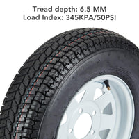 ST175-80D13 2Pk Trailer Tires, 13" Rims, 5 Lug, Load C 6PR - GARVEE