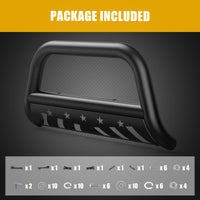 GARVEE Bull Bar Front Grille Brush Push Bumper Guard With Skid Plate Compatible For 2019-2022 Ram 1500