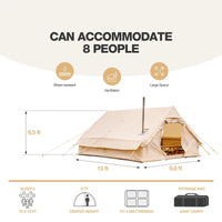 Garvee 6-8 Person Inflatable Camping Tent, Large Inflatable Tent House with Air Pump, Quick Assembly Luxury Camping Tent, Waterproof Oxford Fabric Suitable for All Seasons.