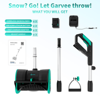 Garvee 2 Pack 12" Cordless Battery Powered Snow Blower - 20V Lightweight with Ergonomic Handle, Detachable Design for Steps and Decks