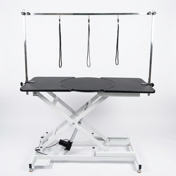 Garvee Electric Lift Dog Grooming Table, Adjustable Height, Rotating Non-Slip Silicone Surface, Collapsible, Portable, Adjustable Arm, for Large & Small Dogs or Cats