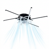 Garvee Modern 32" Ceiling Fan with LED Light, Quiet Operation, Dimmable, Handheld Controller & APP Control for Bedroom or Living Room, Black