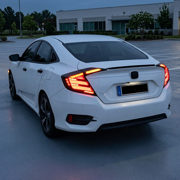 Garvee LED Tail Lights for 2016-2021 Honda Civic 10th Gen Sedan | Rear Lamps Assembly (Left + Right Pair)