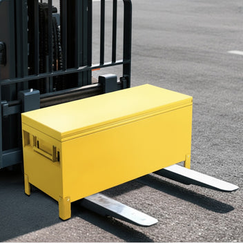 Garvee 60" × 24" × 22" Industrial Steel Truck Toolbox Lockable Recessed Handles Hydraulic Slow-Close Lid Forklift Ready Waterproof Heavy-Duty Storage for Pickup Beds & Trailers