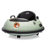 Garvee Ride B Series 12V Electric Ride on Bumper Car for Toddlers, Kids Bumper Car with Remote Control, LED Lights & 360 Degree Spin, Indoor and Outdoor for 18+ Months Kids - Green - Green