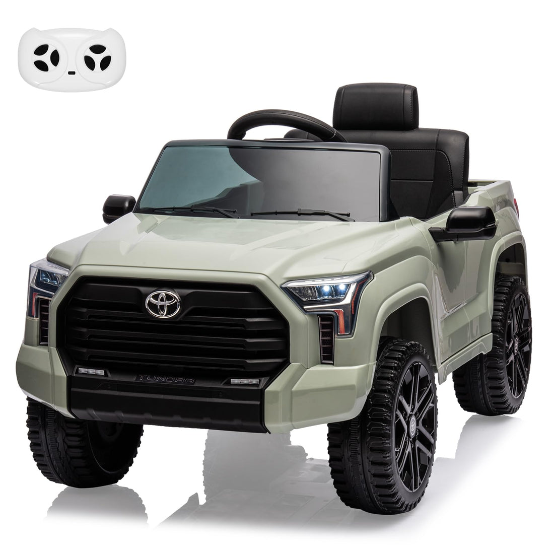 Garvee Ride - P Series: 12V Ride on Car For Kids Age 3+ , Licensed Toyota, with Remote Control, MP3, LED Lights, Suspension System, Double Doors, Safety Belt, Ride On Toys for Boys Girls - Green