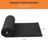 Garvee Geotextile Landscape Fabric 4ft x 100ft, 6oz – PP Weed Barrier, 350N Tensile Strength, 440N Load, Driveway, Erosion Control, Drains