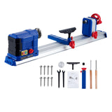 Garvee Wood Lathe, 10" x 24" Benchtop Wood Lathe Machine 0.8 HP 600W Infinitely Variable Speed 800-3000 RPM, Wood Turning Lathe Machine with Wrench & 2 Chisels for Woodworking, Woodturning - Blue