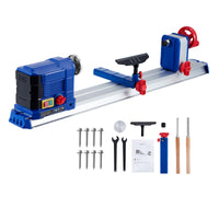 Garvee Wood Lathe, 10" x 24" Benchtop Wood Lathe Machine 0.8 HP 600W Infinitely Variable Speed 800-3000 RPM, Wood Turning Lathe Machine with Wrench & 2 Chisels for Woodworking, Woodturning