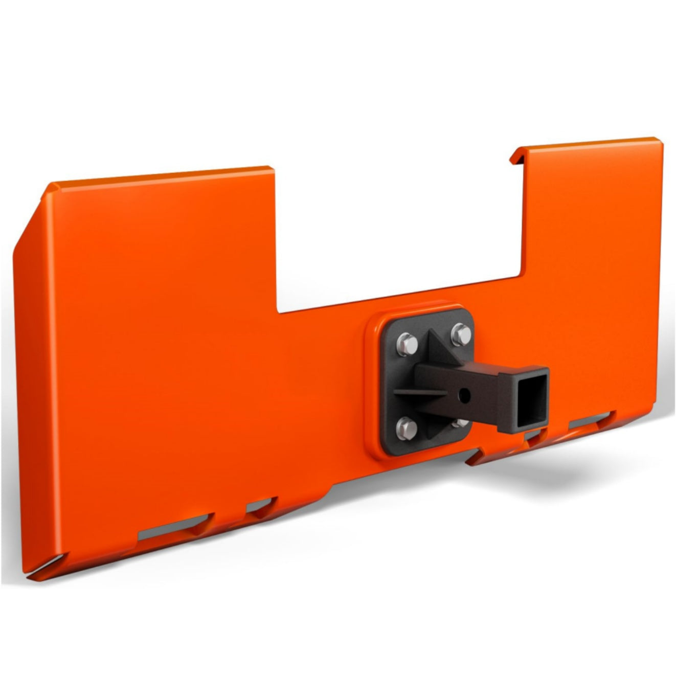 Garvee 3/8" Skid Steer Mount Plate with 2" Removable Trailer Hitch Receiver, Thick Skid Steer Plate Attachment, Universal Skid Loader Tractor Quick Attach Plate