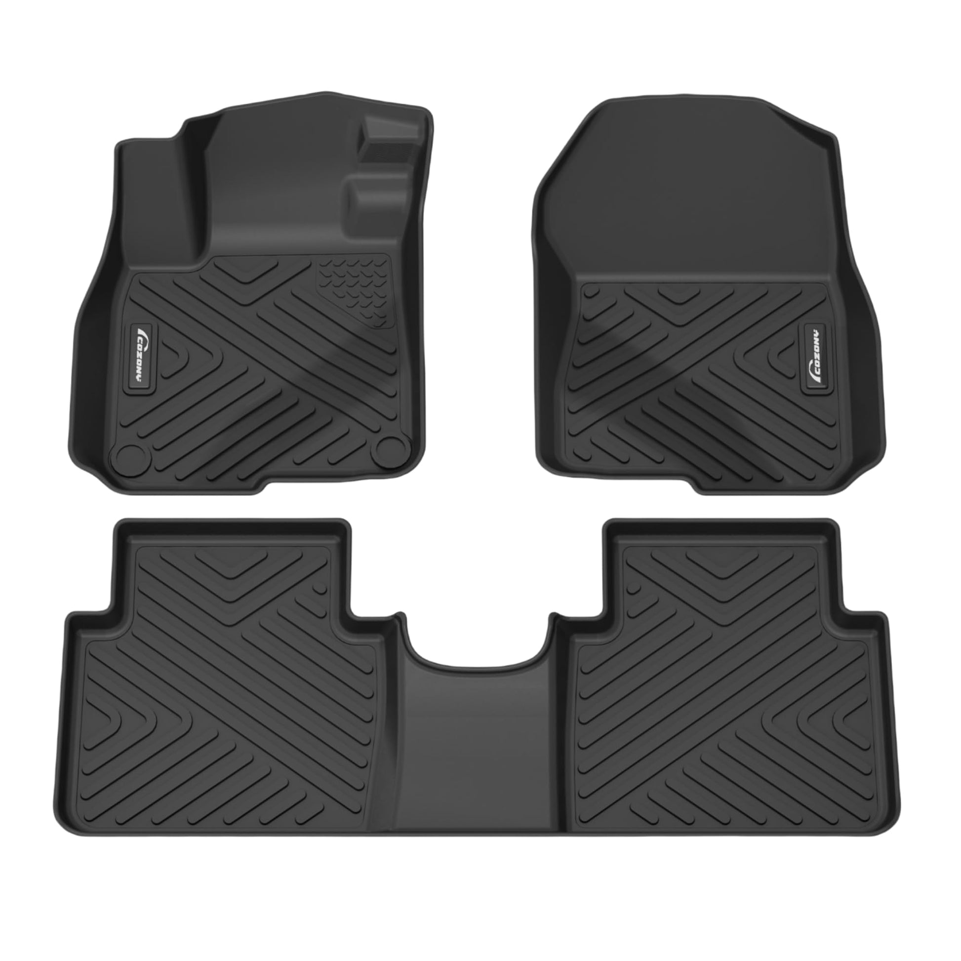 Garvee Floor Mats Compatible with CR-V 2023-2025 Accessories, All-Weather Protection Waterproof Custom Fit Floor Liners, Odorless TPE 1st/2nd Row Floor Mats, Black
