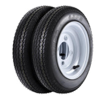 Garvee 4.80-8 Trailer Tires, 2 Pack, Load Range C 6PLY, 8"x3.75" Rims 4 Lug on 4", Max Load 745 LBS @ 90 PSI, Durable All-Purpose Design for Utility, Cargo & Boat Trailers