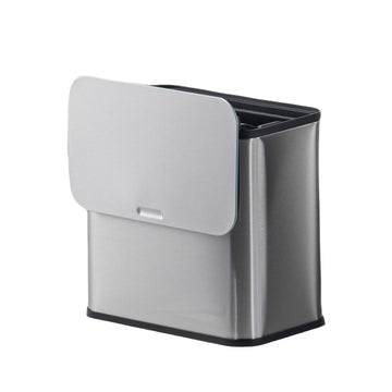 Garvee 1.3Gallon/5L Stainless Steel Hanging Trash Can with Inner Bucket And Charcoal Filter for Counter Top & Under Sink Bathroom Bedroom Cupboard