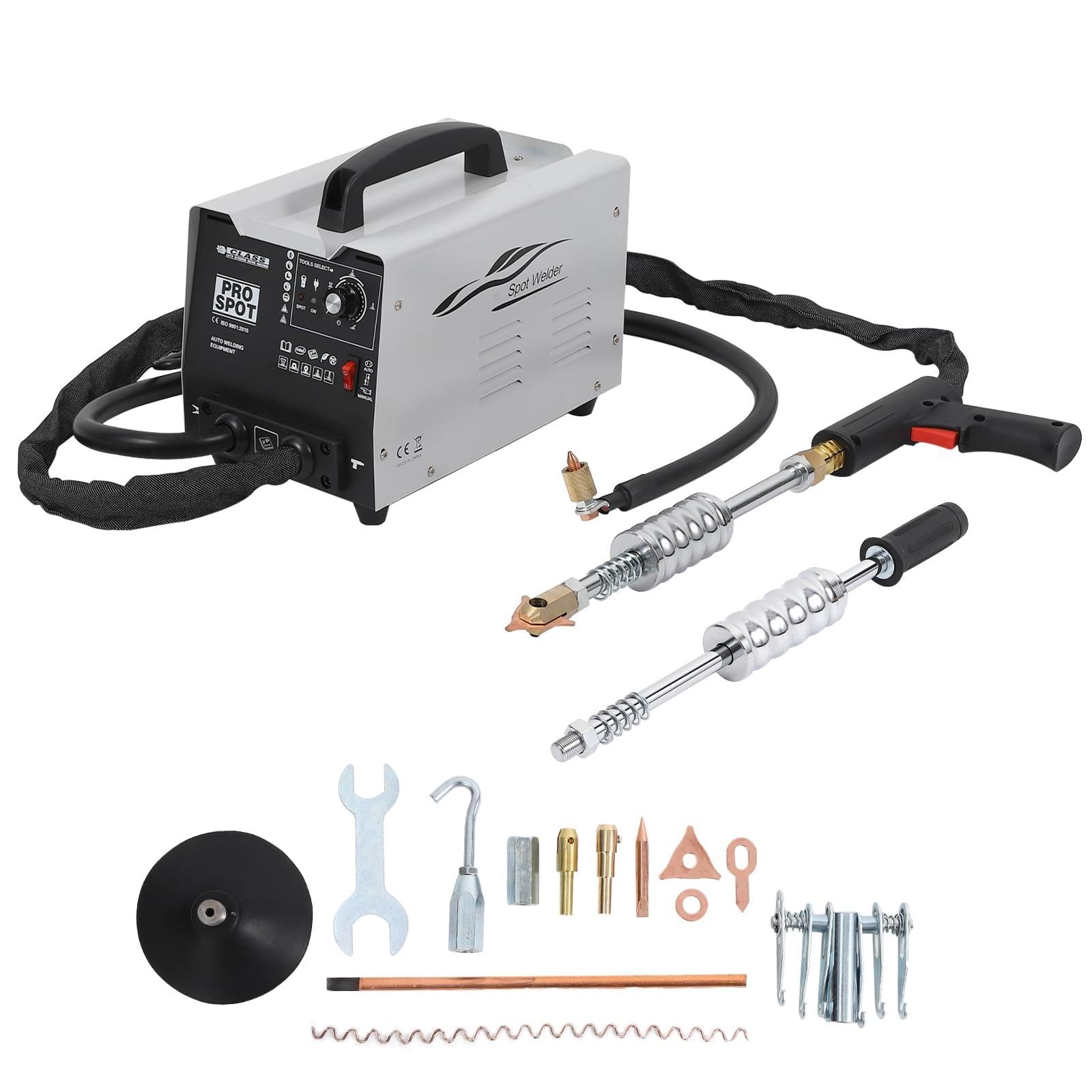 Garvee Stud Welder Dent Repair Kit - 110V Spot Welding Machine with Slide Hammer Dent Puller, Professional Dent Removal Kit for Auto Body Dent Repair, Electric Dent Puller Machine 6 Welding Modes