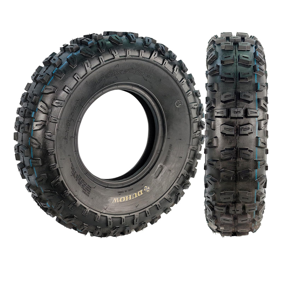 Garvee 23X7-10 ATV UTV Knobby Tires, Front 23X7x10 Sport Race 4 Ply Tubeless, Off-Road Mud Trails, 23 Inch Diameter, Black