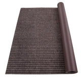 Garvee 6' × 23' Stripe Brown Marine Carpet, Waterproof Indoor/Outdoor Rug with TPR Non-Slip Backing for Boat, Patio Deck, Camping, and Outdoor Use - Brown