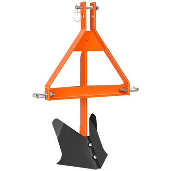 Garvee Middle Buster for Category 1, 3 Point Quick Hitch Tractors, Heavy Duty Steel Furrowing Plow, Receiver Trailer Hitch Tractor Tow Drawbar Adapter, Soil Tiller（1 Ditch Blade）