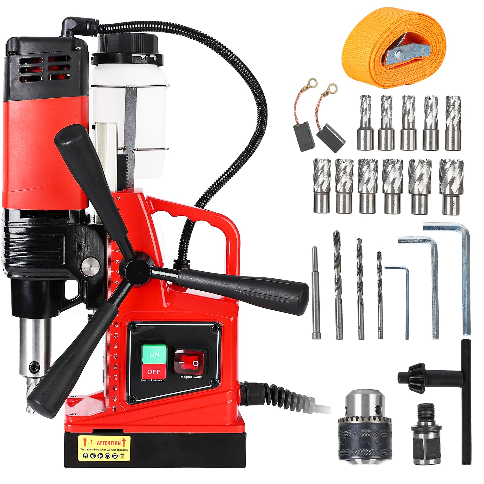 Garvee Magnetic Drill Press - 1300W 810RPM Portable Mag Drill, Magnetic Core Drilling Machine for Metal Working, Industrial Home Improvement