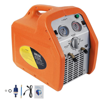 Garvee 120V Ac 60Hz 3/4 Horsepower Single Cylinder Portable Refrigerant Recovery Machine, Orange