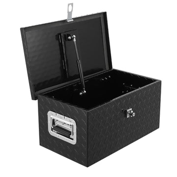 Garvee 20 Inch Aluminum Diamond Plate Tool Box With Lock and Keys, Heavy Duty Waterproof Truck Storage Organizer Chest for Pick Up Truck Bed, Rv Trailer/Van With Side Handle