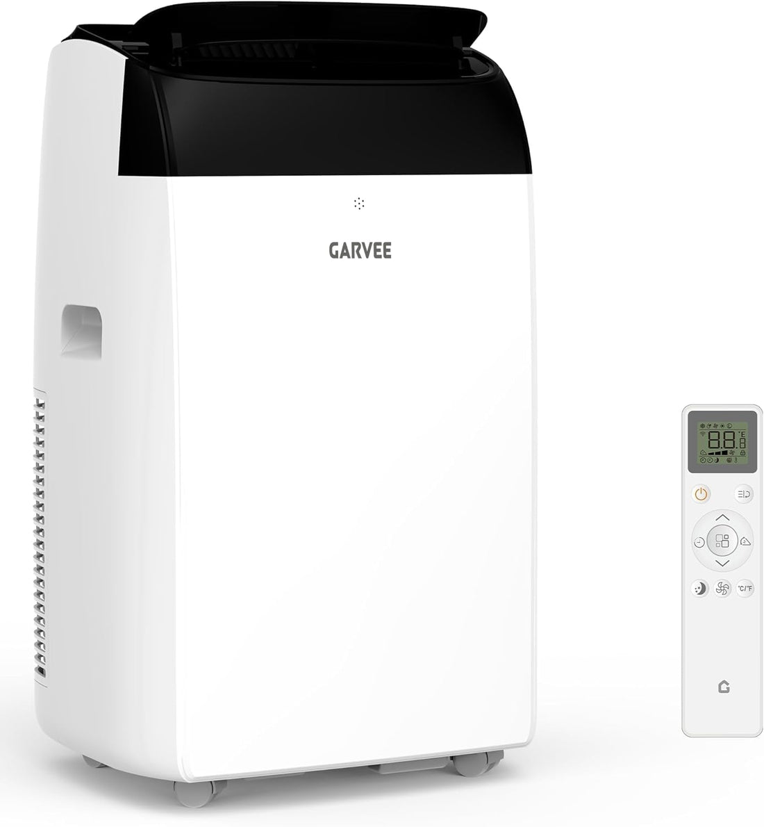 Garvee 14,000 BTU Portable Air Conditioner with Dehumidifier & Fan, Portable AC Units Cools up to 750 Sq. Ft., Remote Control, Auto Swing, Sleep Mode, Black Top