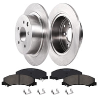 Garvee Enhanced Durability Rear Brake Kit for 2007-2017 off-road vehicle Wrangler & 2018 Wrangler JK - Drilled & Slotted Rotors - Carbon Ceramic Pads - OE Replacement - Complete Rear Replacement