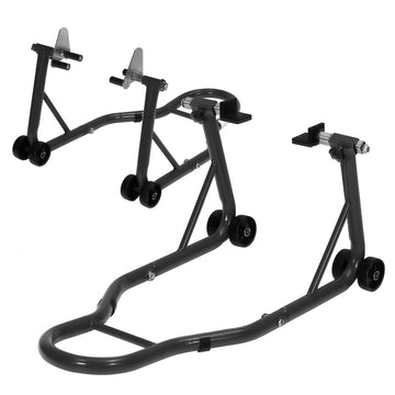 Garvee Motorcycle Stand Lift 900Lbs Capacity Adjustable Front & Rear Combo Steel Frame Powder-Coated Durable Universal Fit Maintenance Use