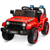 Garvee Ride - P Series: 12V Kids Ride-On Truck For Age 3+, Remote Control, LED, Music, 3 Speeds - Red - Red
