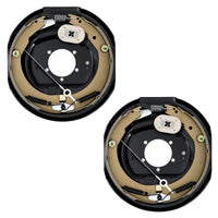 Garvee 12" x 2" Electric Trailer Brake Assembly, Self-Adjusting Electric Brakes Kit for 7000 Lbs Axle, 5-Hole Mounting Brake Backing Plates, Left & Right Side Braking System Replacement Parts, 1 Pair
