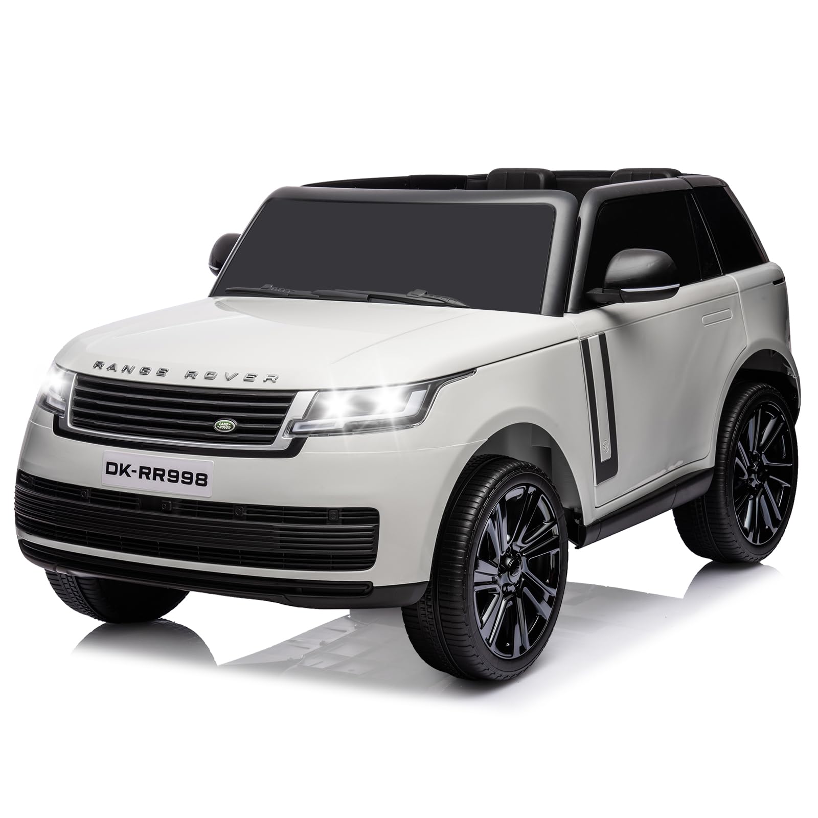 Garvee Ride - P Series: 24V 2-Seater Land Rover Ride-On Car For age 3+, With MP3, 3 Speeds, Remote Control, LED, 4-Wheel Suspension - White