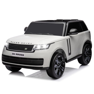 Garvee Ride - P Series: 24V 2-Seater Land Rover Ride-On Car For age 3+, With MP3, 3 Speeds, Remote Control, LED, 4-Wheel Suspension - White