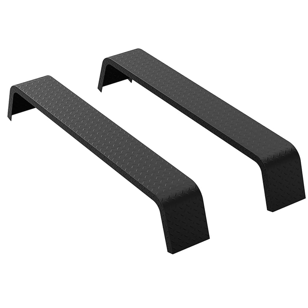 Garvee Trailer Fenders Dual Axle 72-7/8"x10-1/4"x13" Durable Diamond Plate Steel Rust-Resistant Fits 13-15" Tires Landscaping Bobcat