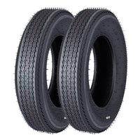 Garvee 5.30-12 Trailer Tires, 2 Pack, Load Range C 6PLY, Max Load 475 LBS @ 80 PSI, Tread Depth 6mm, Spoke Wheel,Suitable for All Kinds of Small and Light Trailers