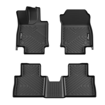 Garvee TPE Floor Mats for 2022-2025 Lexus NX 200t/250/300/300h/350/350h All Weather Custom Fit Raised Rib Design Black