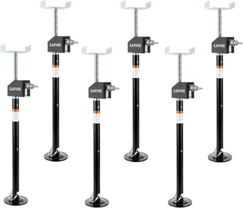 Garvee 6 Pack RV Slide Out Support Jacks, Each Supports 5000 lbs, Adjustable Height from 21.06" to 49", Heavy-Duty Steel RV Stabilizer Jacks for Camper, Black
