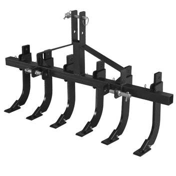 Garvee 48 Inch Plow Scarifier, Removable Tractor Cultivator, 6 Scarifier Shanks, 3 Point Scarifier for CAT-0 & CAT-1