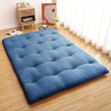 Garvee Futon Mattress, Japanese Floor Mattress Full Size Floor Mat for Sleeping Adult Size, Foldable Tatami Mattress Roll Up Floor Bed Mattress for House Guest Camping Dorm, Navy Blue - Navy blue