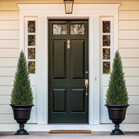 Garvee Artificial Cedar Topiary Trees for Home Decor 3ft(2pcs) Fake Cypress Trees Potted Faux Evergreen Plants for Outdoor Indoor Front Porch Garden Set of 2