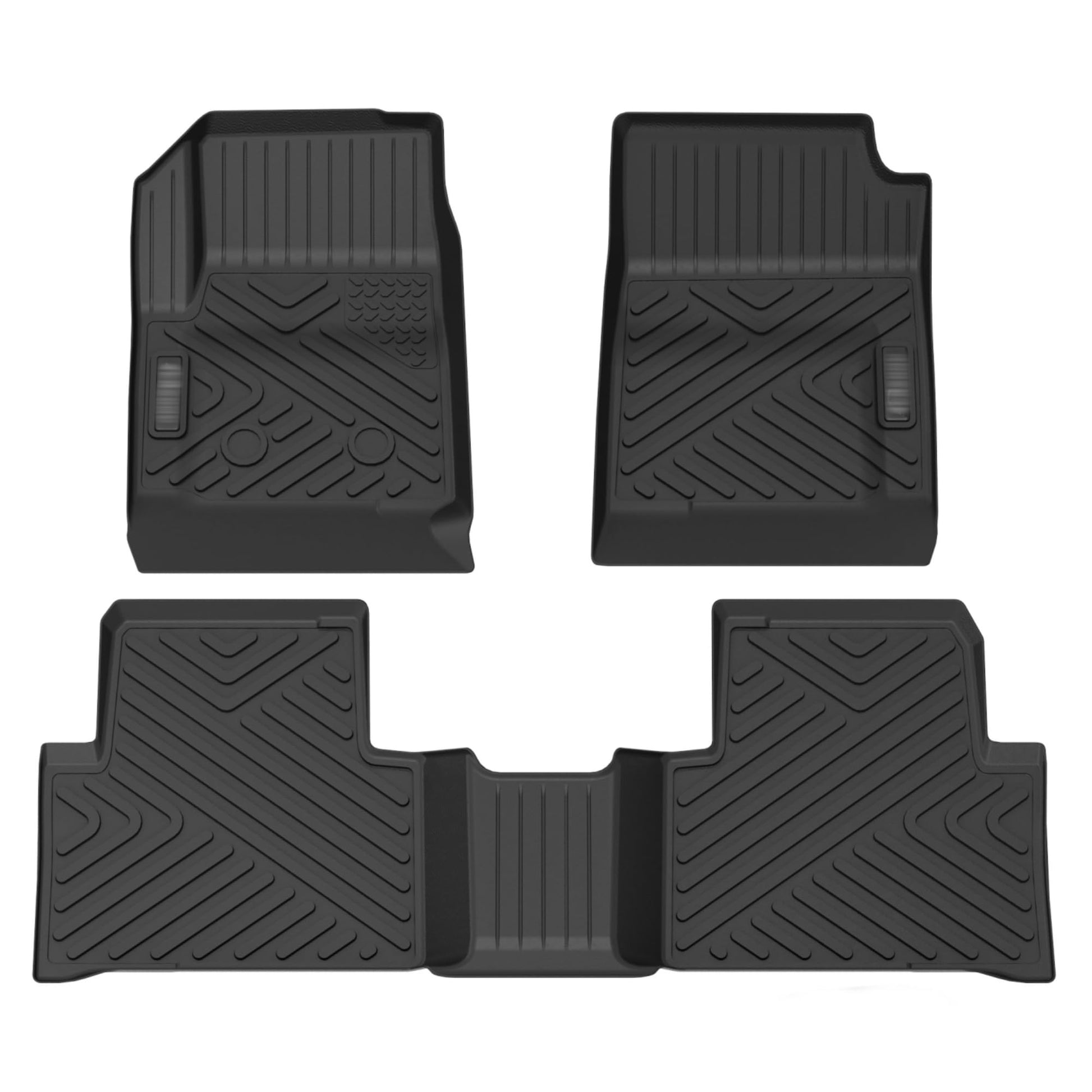 Garvee Floor Mats Compatible with Colorado Crew Cab 2015-2022 Accessories, All-Weather Protection Custom Fit Floor Liners, Odorless TPE 1st/2nd Row Floor Mat, Black
