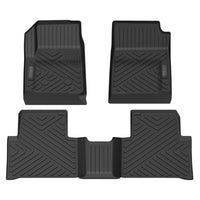 Garvee Floor Mats Compatible with Colorado Crew Cab 2015-2022 Accessories, All-Weather Protection Custom Fit Floor Liners, Odorless TPE 1st/2nd Row Floor Mat, Black