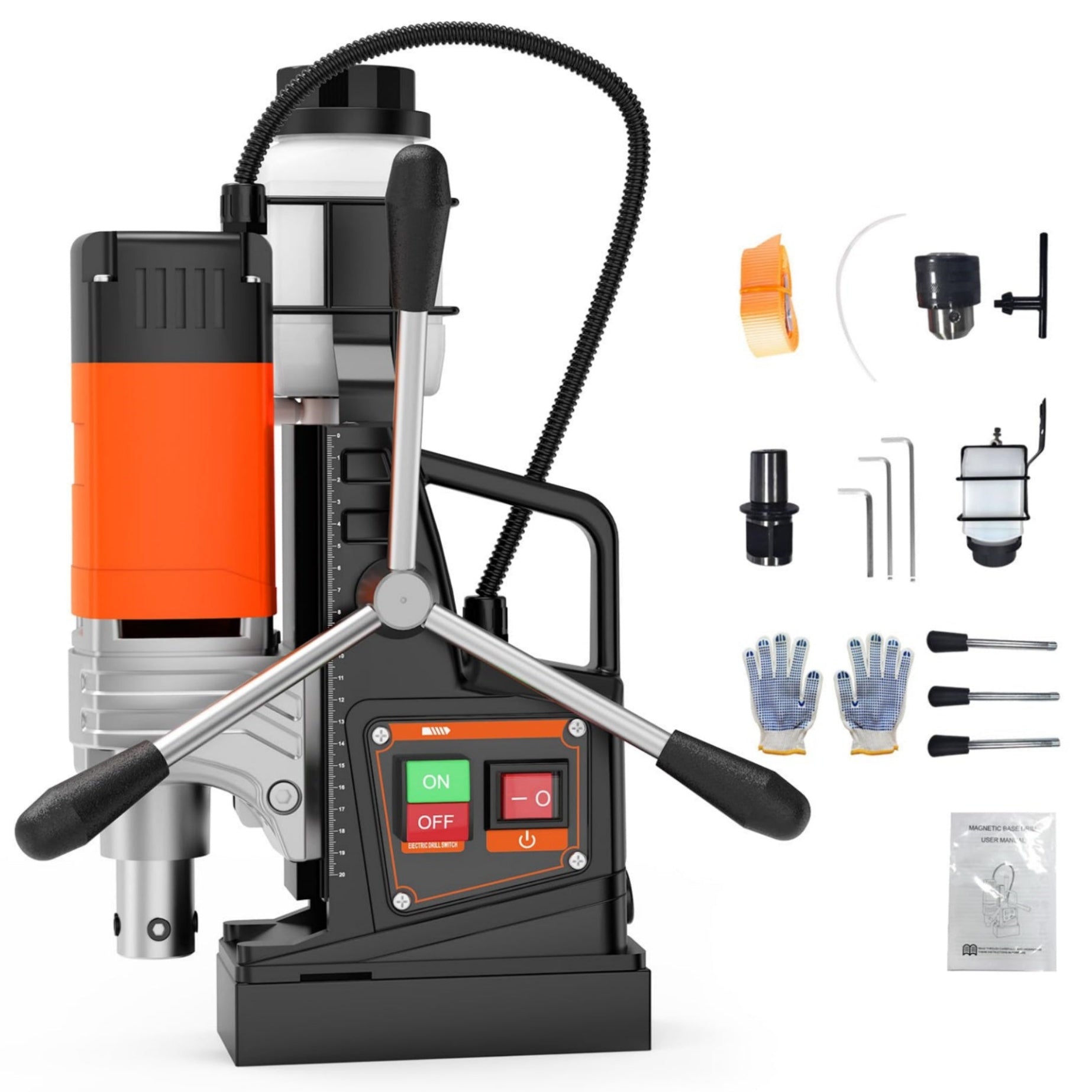 Garvee Mag Drill Press 1650W Portable Magnetic Drill 1.57" Boring Diameter 810 RPM Industrial Metal Drilling Machine