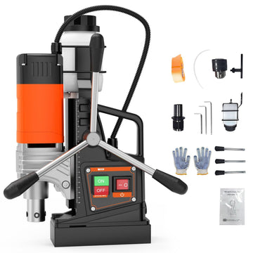 Garvee Mag Drill Press 1650W Portable Magnetic Drill 1.57" Boring Diameter 810 RPM Industrial Metal Drilling Machine