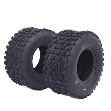Garvee AT22x10-10-6PR TL EOS Tire - All Terrain 22x10x10 Tires, Rim 10x8, OD 22in, SW 10in, Max Load 355lbs each Tire, LCI/SI 44F