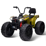 Garvee Ride - P Series: 24V Kids ATV, Ride on Car 4WD Quad Electric Vehicle, 4x80W Powerful Engine, with 7AHx2 Large Battery, Accelerator Handle, EVA Tire, Full Metal Suspension, LED Light, Bluetooth&Music - Green - Green
