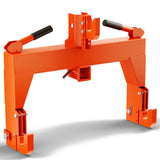 Garvee 3 Point Quick Hitch to Category 0 and 1 Tractors，3000 LBS Lifting Capacity Tractor Quick Hitch Between Lower Arms Attachments Quick Hitch with 2 Receivers,Orange - Orange